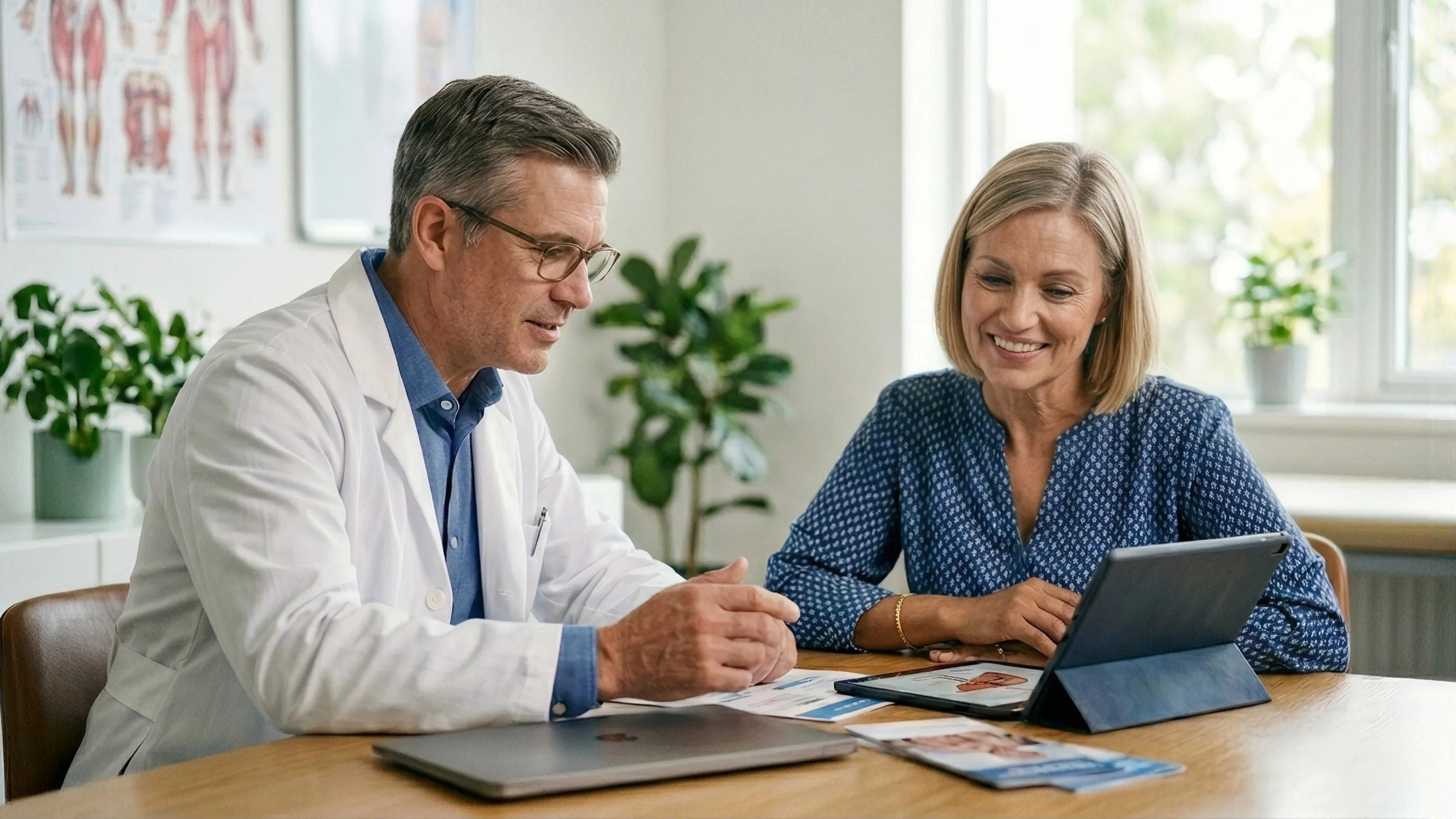 Liver specialist reviewing care options with a patient